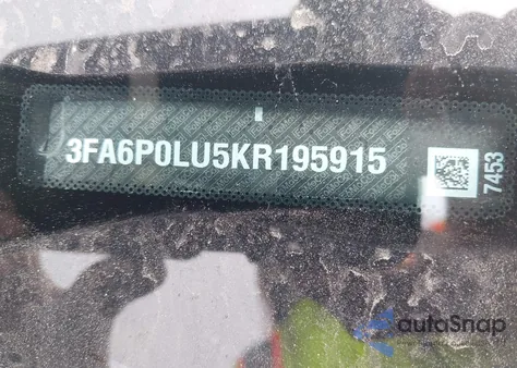 2019 Ford Fusion Hybrid Se из США, поврежденный, VIN 3FA6P0LU5KR195915